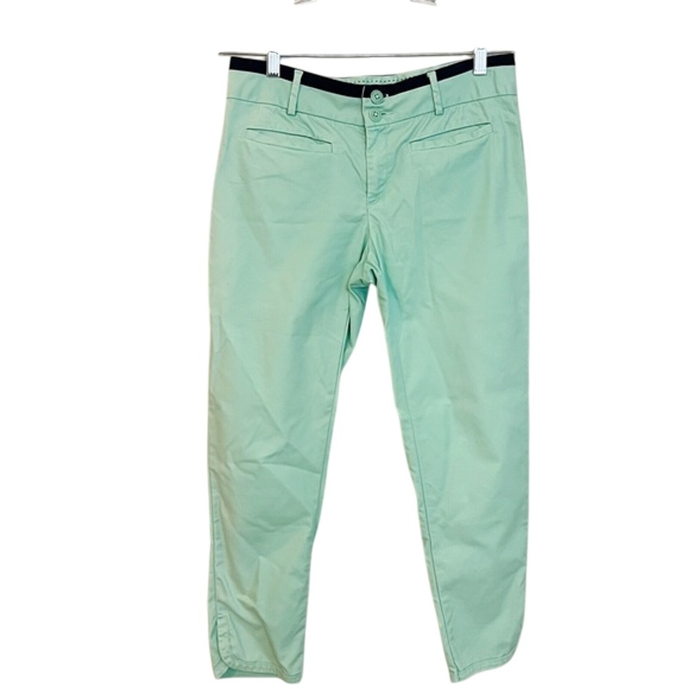 Cartonnier Anthropologie Mint Green Chino Pants Women Size 4 Tapered Leg Stretch